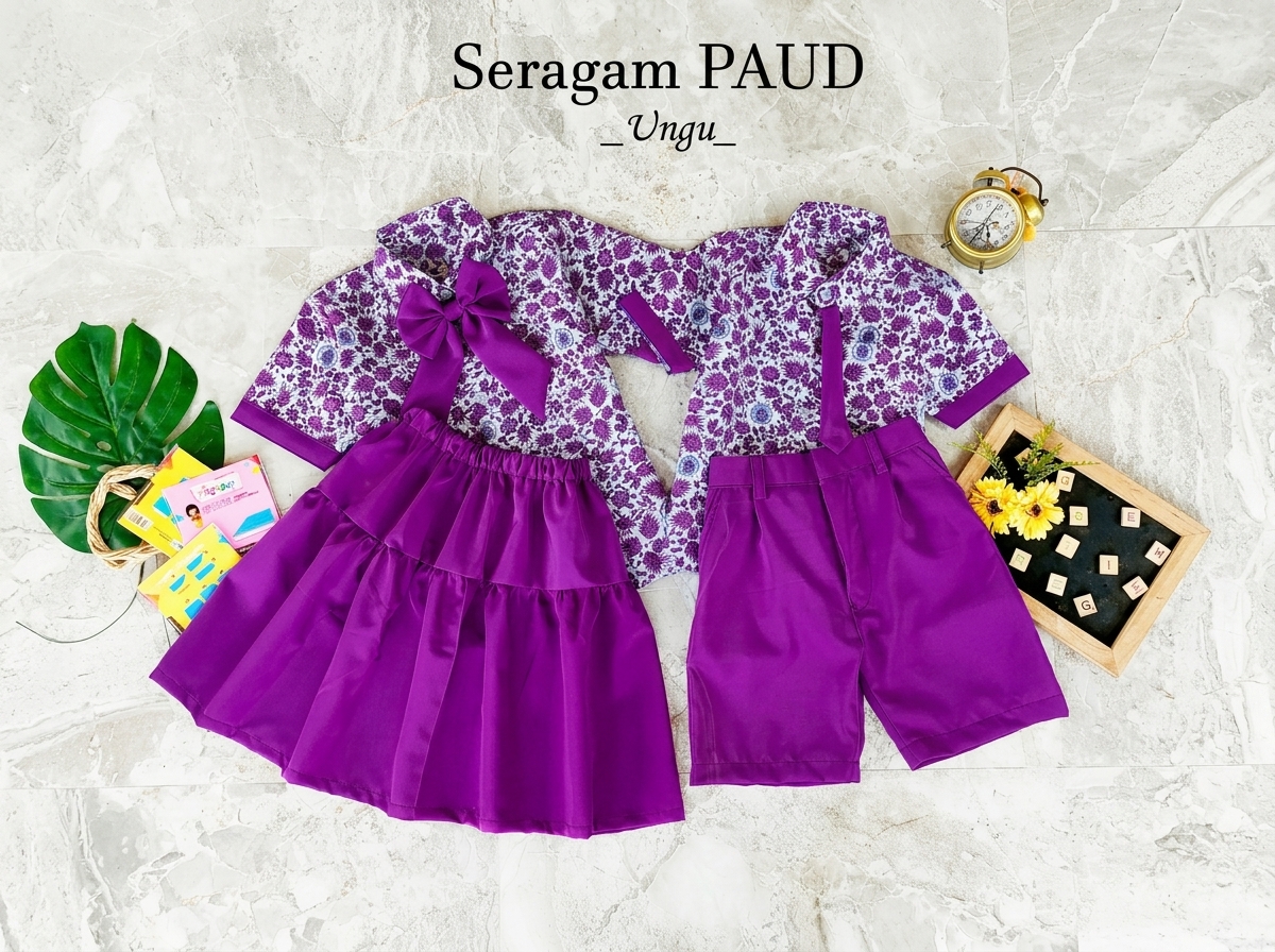 Seragam PAUD Ungu
